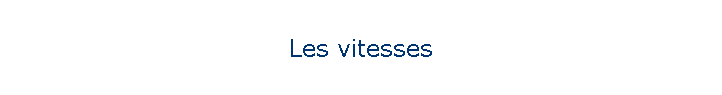 Les vitesses